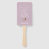 Éventail Programme de cérémonie de mariage de jardin d'aqua (Dos)