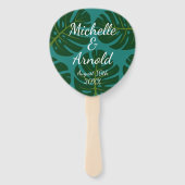 Éventail Programme de cérémonie de mariage de plage d'été t (Devant)