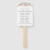 Éventail Programme de cérémonie de mariage du printemps Fle (Dos)