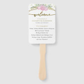 Éventail Programme de cérémonie de mariage du printemps Fle (Devant)