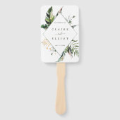 Éventail Programme de cérémonie de Mariage écologique du fe (Devant)