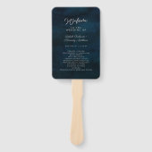 Éventail Programme de cérémonie de Mariage en argent de la  (Devant)