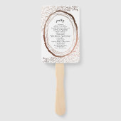 Éventail Programme de cérémonie de mariage en tranche de bo (Dos)