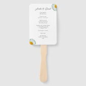 Éventail Programme de cérémonie de mariage estival rustique (Devant)