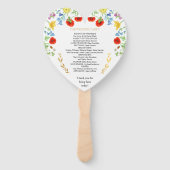 Éventail Programme de cérémonie de Mariage Fleur sauvage co (Dos)