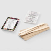 Éventail Programme de cérémonie de mariage floral Bourgogne (Non-assemblé)