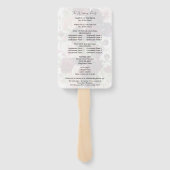 Éventail Programme de cérémonie de mariage floral Bourgogne (Dos)