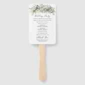 Éventail Programme de Cérémonie de Mariage Floral de verdur (Dos)