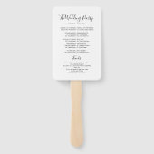 Éventail Programme de cérémonie de Mariage Gold Watercolor (Dos)