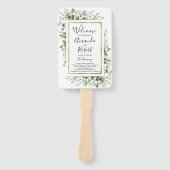 Éventail Programme de cérémonie de Mariage Gold Watercolor (Devant)