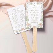 Éventail Programme de cérémonie de Mariage Grace Pastel Blu
