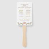 Éventail Programme de cérémonie de Mariage Grace Pastel Blu (Dos)