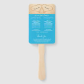 Éventail Programme de cérémonie de mariage Hearts on the Be (Dos)