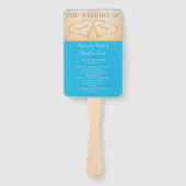 Éventail Programme de cérémonie de mariage Hearts on the Be (Devant)