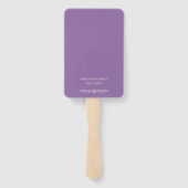 Éventail Programme de cérémonie de mariage Régence Violet (Dos)