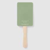 Éventail Programme de cérémonie de mariage Regency Green (Dos)