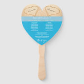 Éventail Programme de cérémonie de mariage sur la plage Hea (Dos)