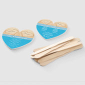 Éventail Programme de cérémonie de mariage sur la plage Hea (Non-assemblé)