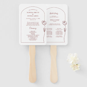 Éventail Programme de cérémonie de Rose de ligne Ventilat