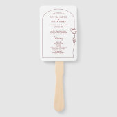 Éventail Programme de cérémonie de Rose de ligne Ventilateu (Devant)