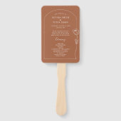 Éventail Programme de cérémonie de Rose de ligne Ventilateu (Devant)