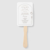 Éventail Programme de cérémonie de Rose de ligne Ventilateu (Devant)