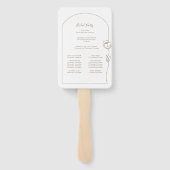 Éventail Programme de cérémonie de Rose de ligne Ventilateu (Dos)