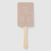 Éventail Programme de cérémonie de Rose de ligne Ventilateu (Dos)