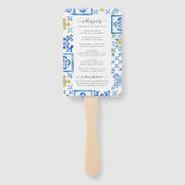 Éventail Programme de Cérémonie des Mariages d'agrumes médi (Dos)