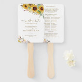 Éventail Programme de cérémonie des Mariages de automne cit (Devant et derrière)