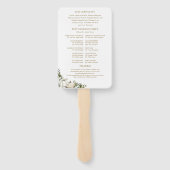 Éventail Programme de cérémonie des Mariages de automne Cit (Dos)