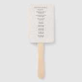 Éventail Programme de Cérémonie des mariages de Boho rose p (Dos)