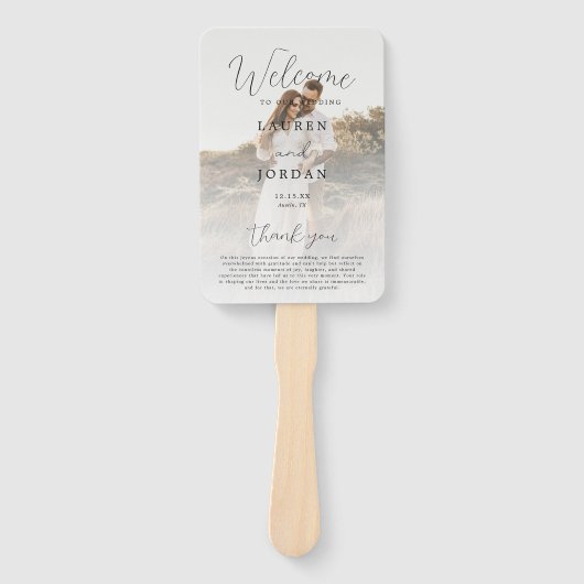 Éventail Programme de Cérémonie des Mariages de calligraphi (Devant)