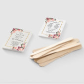 Éventail Programme de cérémonie des Mariages de couleur ros (Non-assemblé)