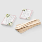 Éventail Programme de cérémonie des Mariages de fleurs rose (Non-assemblé)