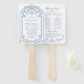 Éventail Programme de cérémonie des Mariages de grâce de l' (Devant et derrière)