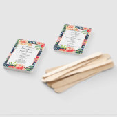 Éventail Programme de cérémonie des Mariages de la marine B (Non-assemblé)