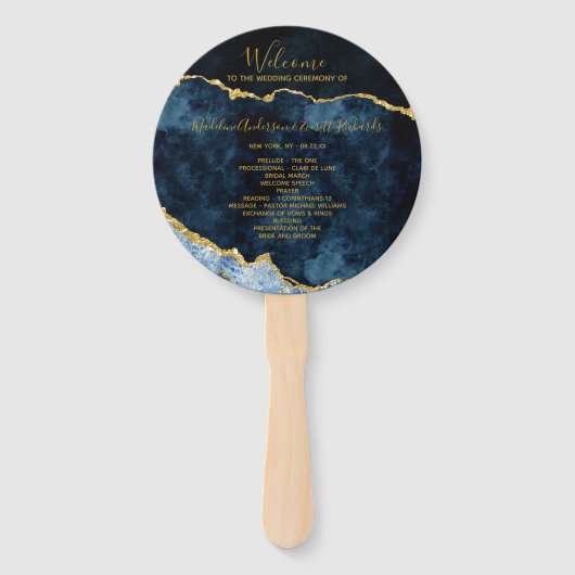 Éventail Programme de cérémonie des Mariages de la Marine B (Devant)