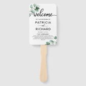 Éventail Programme de cérémonie des Mariages de verdure (Devant)