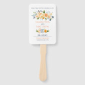 Éventail Programme de cérémonie des roses et des Mariages d (Devant)