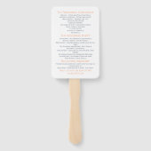 Éventail Programme de cérémonie des roses et des Mariages d (Dos)