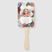 Éventail Programme de cérémonie funéraire florale avec phot (Devant)