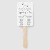 Éventail Programme de Cérémonie Mariage de Calligraphie mod (Dos)