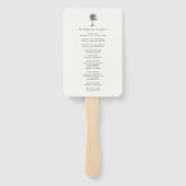 Éventail Programme de Cérémonie Mariage de La Havana Palm (Dos)