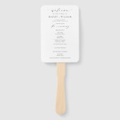 Éventail Programme de cérémonie Mariage d'Ellesmere (Devant)