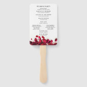 Éventail Programme de cérémonie Mariage des pétales de Rose (Dos)