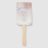 Éventail Programme de cérémonie Mariage Ombre Blush Pink Fr (Dos)