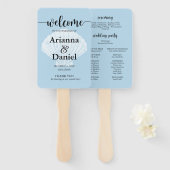 Éventail Programme de cérémonie Ventilateur de main Beach S (Devant et derrière)