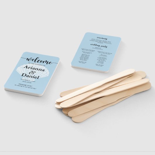 Éventail Programme de cérémonie Ventilateur de main Beach S (Non-assemblé)