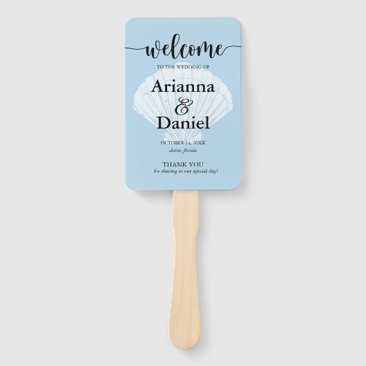 Éventail Programme de cérémonie Ventilateur de main Beach S (Devant)